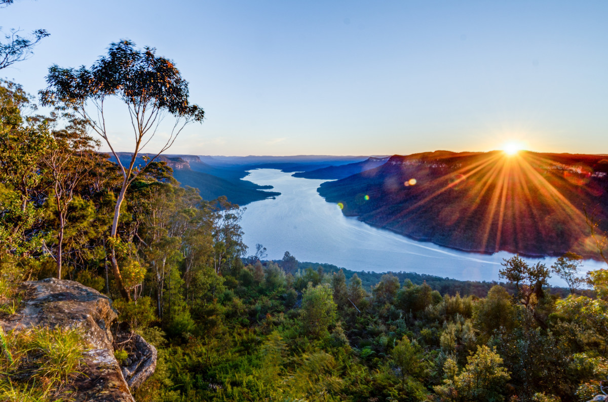 Lake Burragorang Warragamba Catchment Nattai National Park. Lake Burragorang, formed by Warragamba Dam, when full holds four times more water than Sydney Harbour